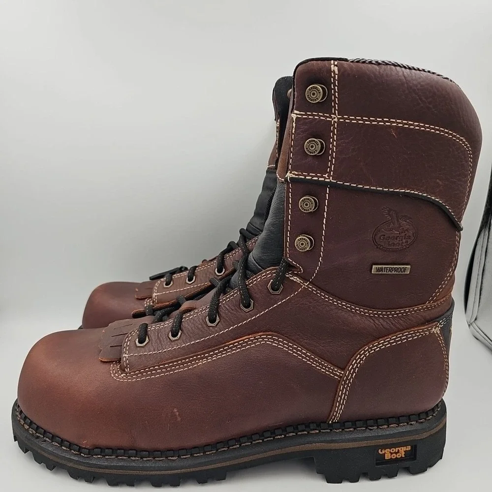 Georgia Boot AMP LT 9" Logger Composite Toe Waterproof EH Men's Size 11.5W - Picture 3 of 11